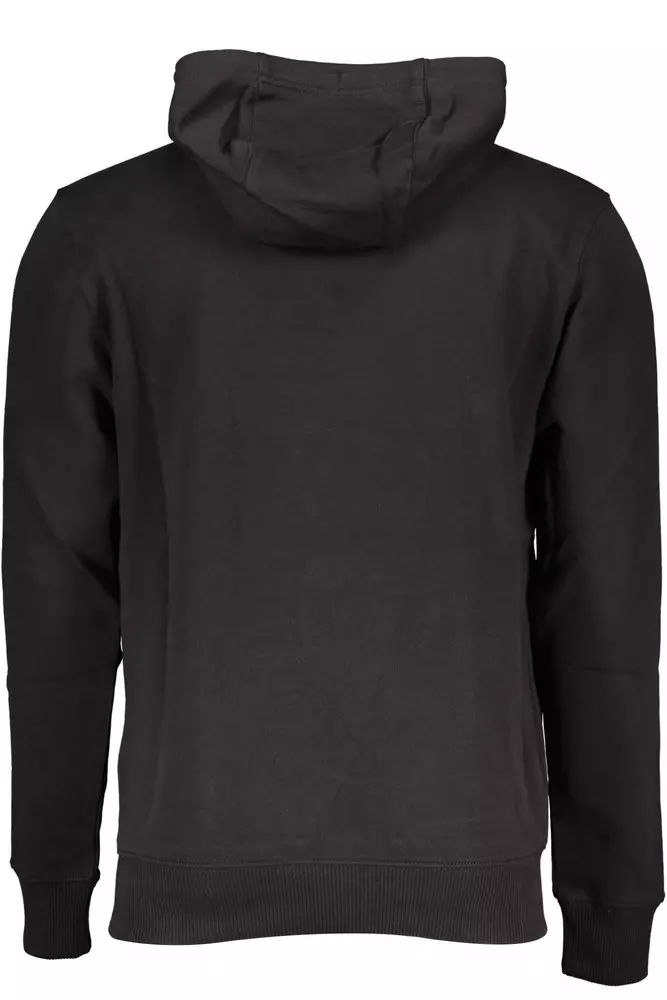 Tommy Hilfiger Sleek Hooded Cotton Sweatshirt in Black