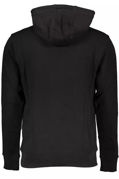 Tommy Hilfiger Chic Black Hooded Sweatshirt with Embroidery