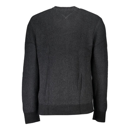 Tommy Hilfiger Elegant Crew Neck Cotton Sweater - Classic Black