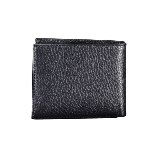 Tommy Hilfiger Elegant Blue Leather Wallet with Contrast Details