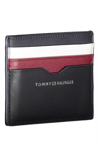 Tommy Hilfiger Elegant Blue Leather Card Holder