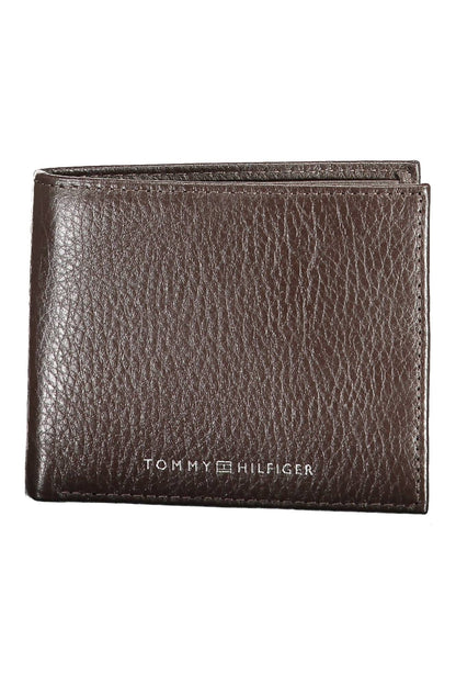 Tommy Hilfiger Elegant Brown Leather Bifold Wallet