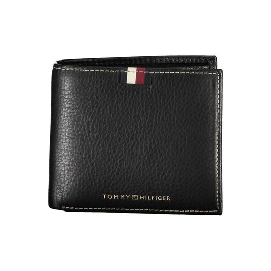 Tommy Hilfiger Elevated Black Leather Wallet with Coin Purse