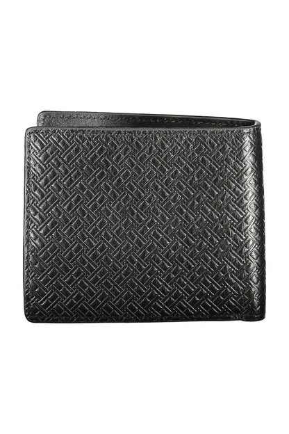 Tommy Hilfiger Sleek Black Leather Bi-Fold Wallet for Men