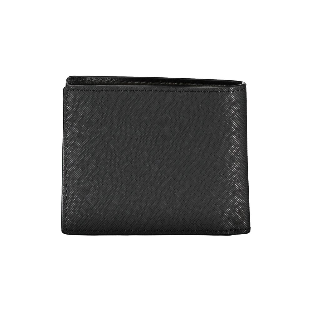 Tommy Hilfiger Elegant Black Leather Bifold Wallet