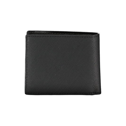 Tommy Hilfiger Elegant Black Leather Bifold Wallet