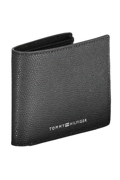 Tommy Hilfiger Elegant Black Leather Bifold Wallet