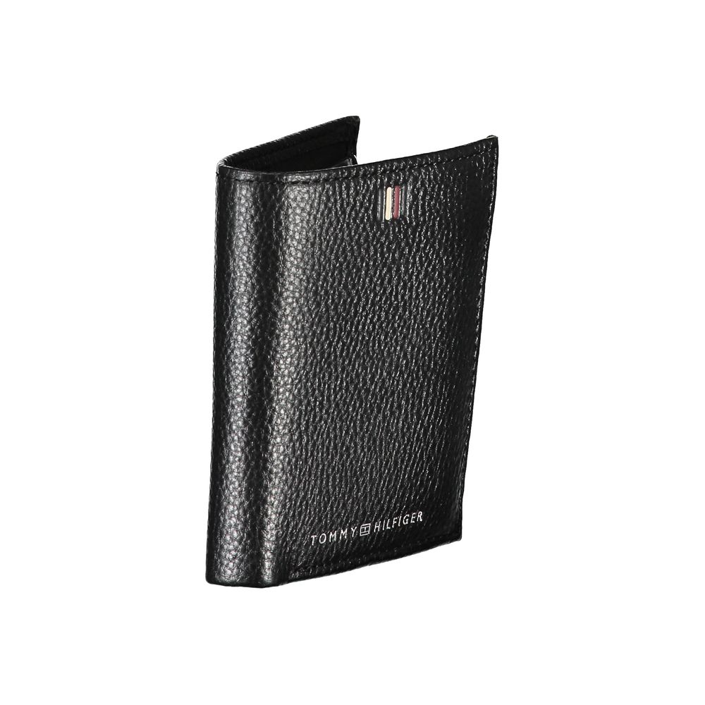 Tommy Hilfiger Elegant Black Leather Bi-Fold Wallet