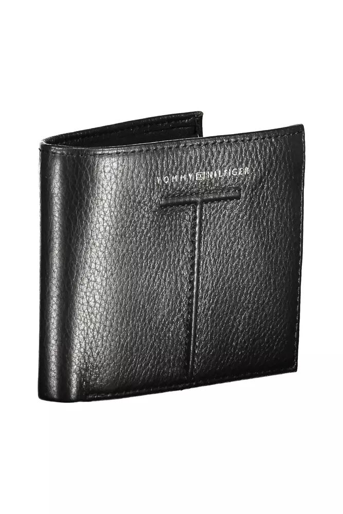 Tommy Hilfiger Chic Black Leather Dual-Compartment Wallet