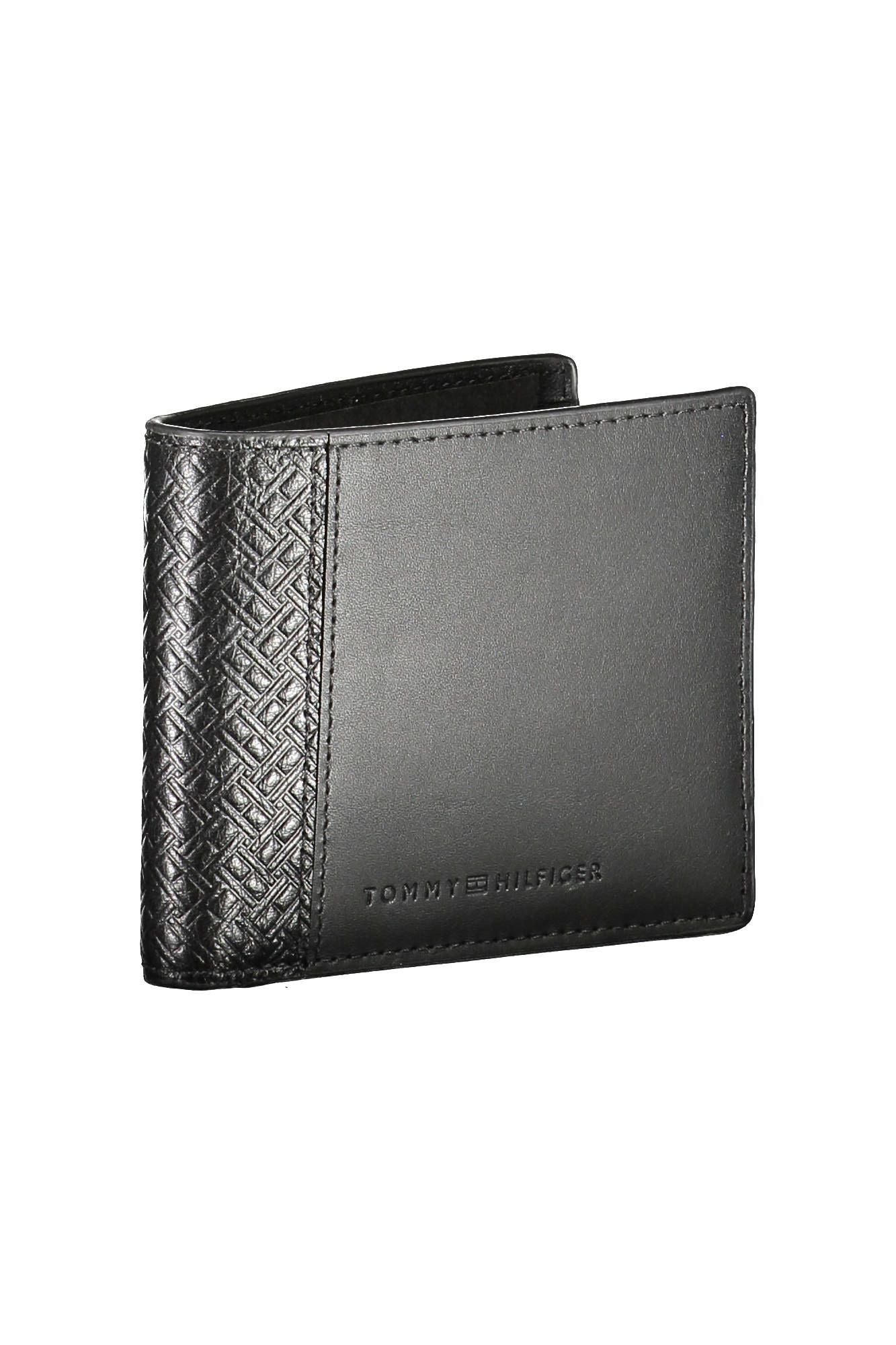 Tommy Hilfiger Sleek Black Leather Bi-Fold Wallet for Men