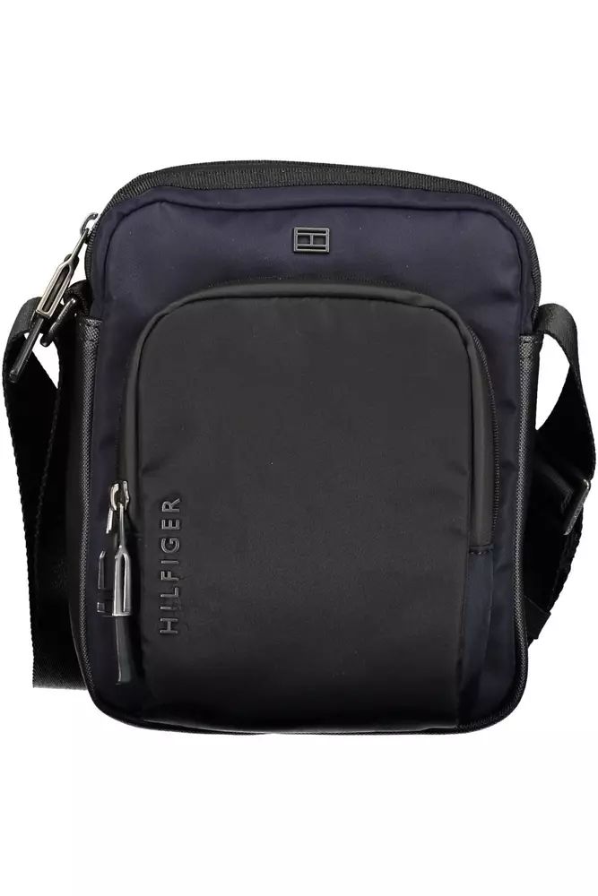 Tommy Hilfiger Sleek Blue Dual Compartment Shoulder Bag