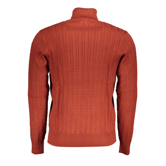 U.S. Grand Polo Elegant Bronze Turtleneck Sweater for Men