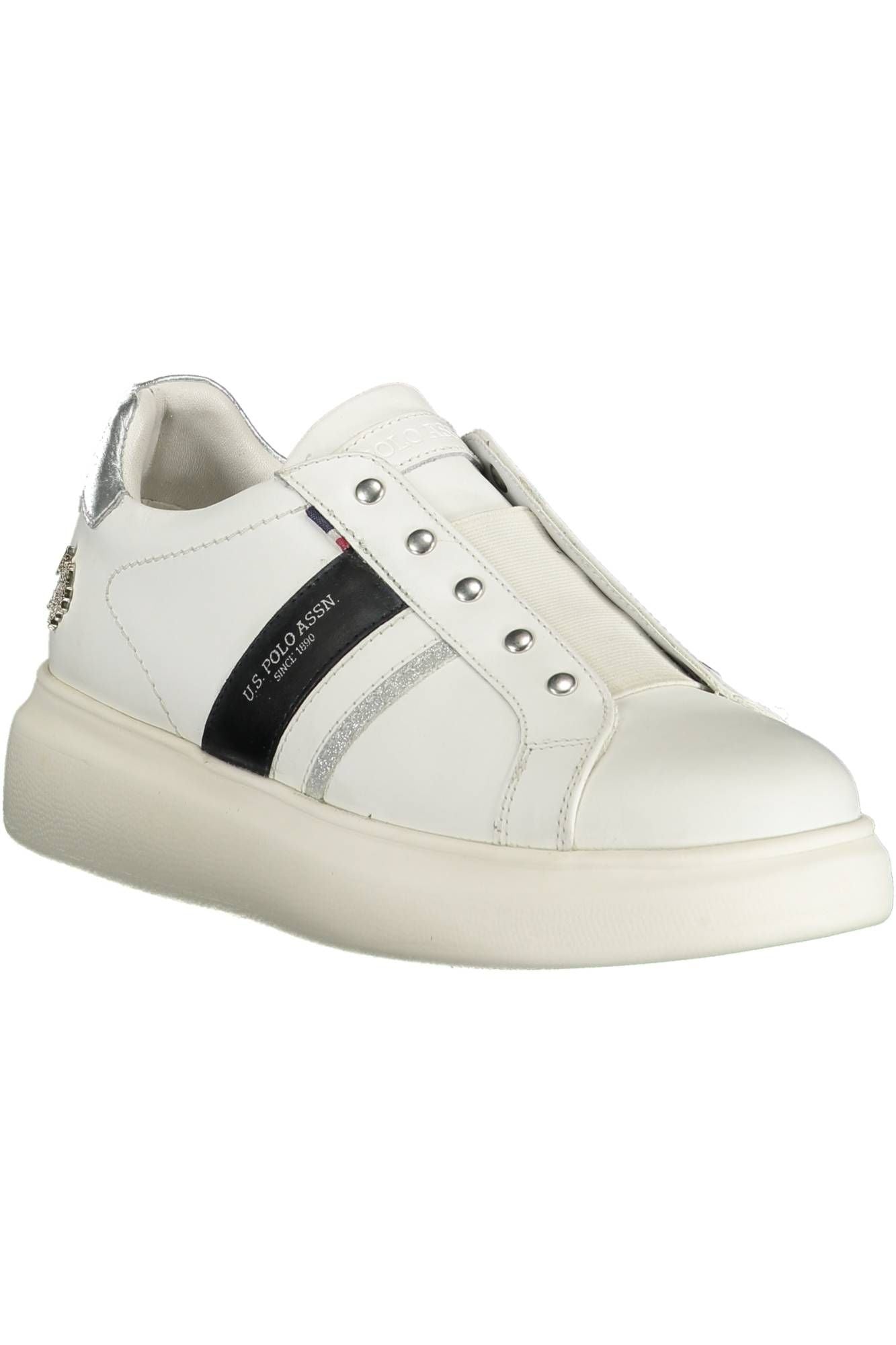 U.S. POLO ASSN. Chic White Sporty Sneakers with Contrasting Accents