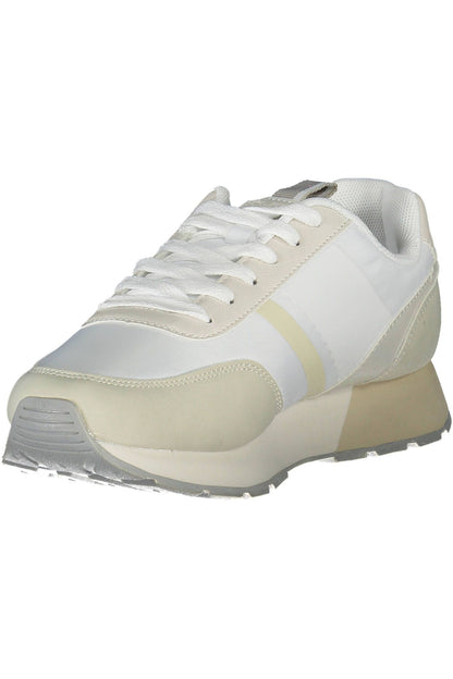 U.S. POLO ASSN. Elegant White Lace-Up Sneakers