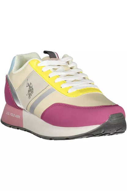 U.S. POLO ASSN. Chic Purple Lace-Up Sneakers With Logo Detail