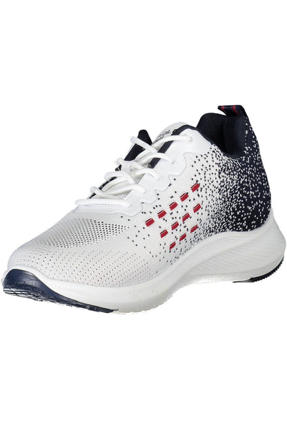 U.S. POLO ASSN. Chic White Lace-Up Sneakers with Logo Detail