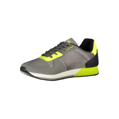 U.S. POLO ASSN. Elegant Gray Lace-Up Sports Sneakers