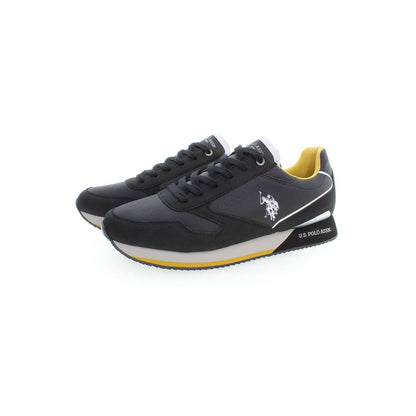 U.S. POLO ASSN. Sleek Black Lace-Up Sports Sneakers