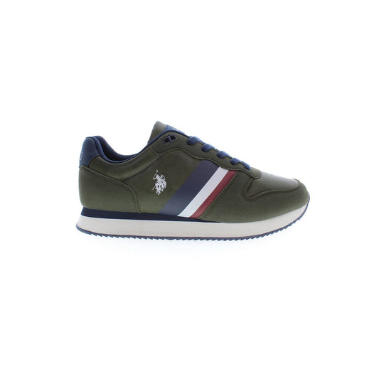 U.S. POLO ASSN. Chic Green Lace-Up Sports Sneakers