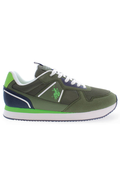 U.S. POLO ASSN. Sleek Green Sneakers with Iconic Logo Detailing