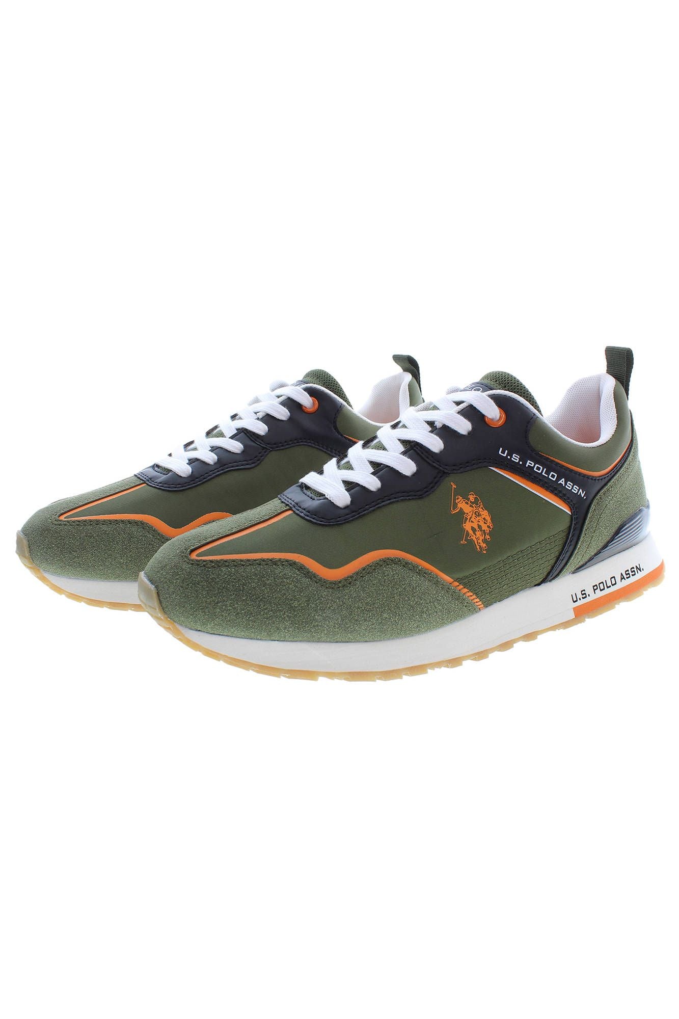 U.S. POLO ASSN. Green Laced Sports Sneakers with Logo Detail