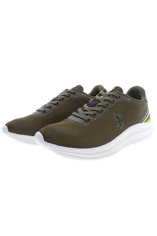 U.S. POLO ASSN. Chic Green Lace-Up Sports Sneakers