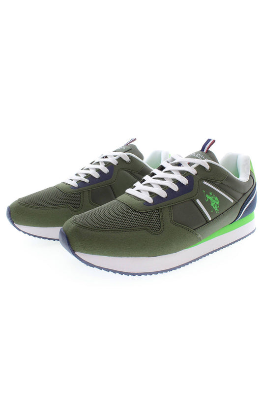 U.S. POLO ASSN. Sleek Green Sneakers with Iconic Logo Detailing