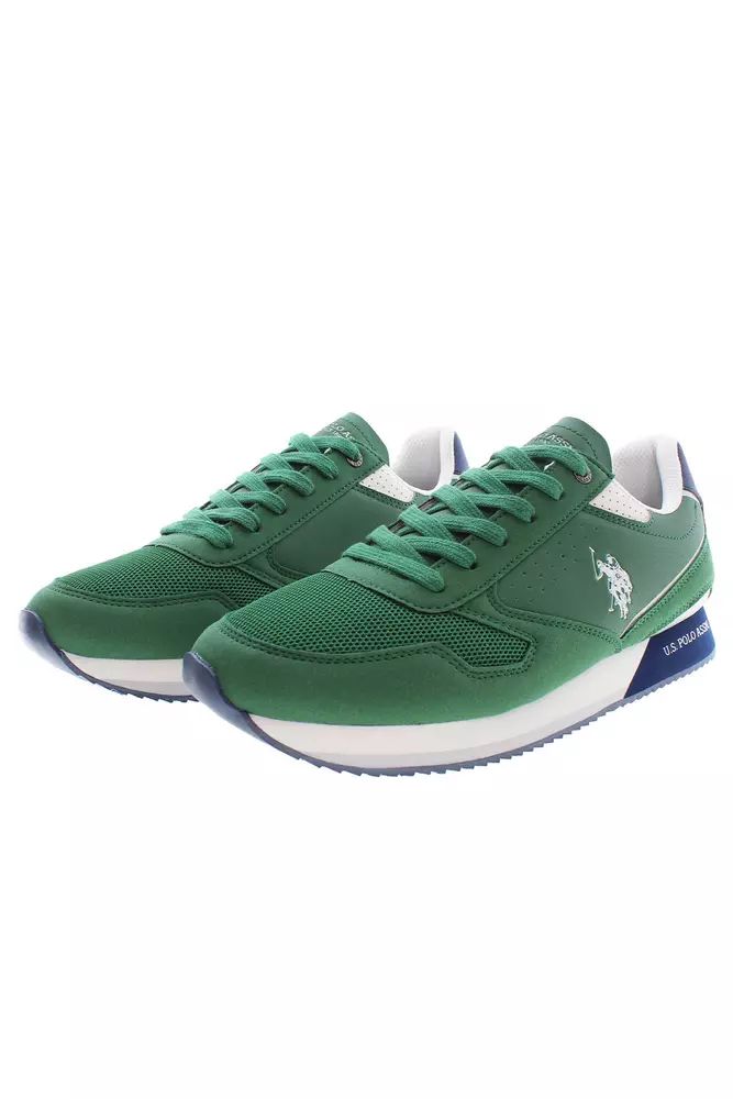 U.S. POLO ASSN. Emerald Green Lace-Up Sports Sneakers