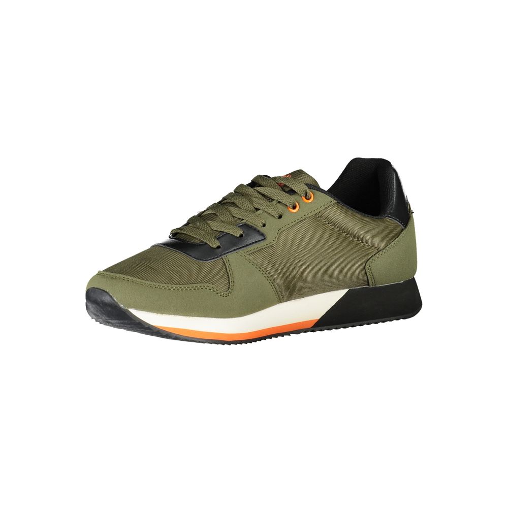 U.S. POLO ASSN. Green Lace-Up Sneakers with Contrast Details