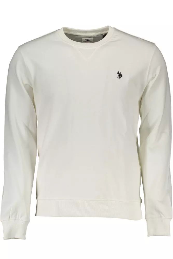 U.S. POLO ASSN. Classic White Round Neck Sweatshirt