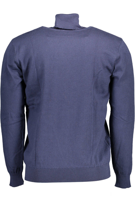 U.S. POLO ASSN. Elegant Blue Turtleneck with Embroidered Logo