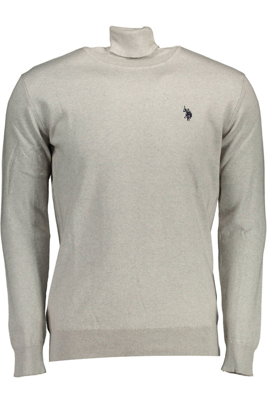 U.S. POLO ASSN. Elegant Gray Turtleneck Cashmere Blend Sweater