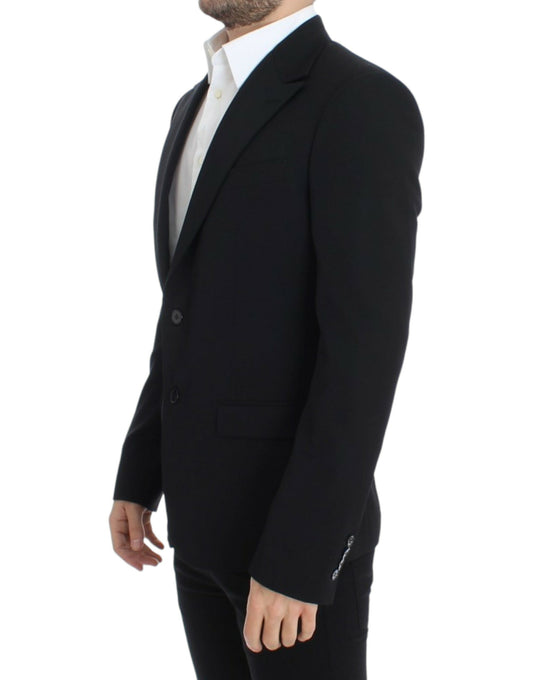 Dolce & Gabbana Black wool slim fit blazer