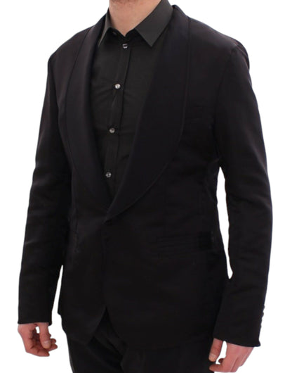 Dolce & Gabbana Elegant Black Silk Slim Fit Blazer