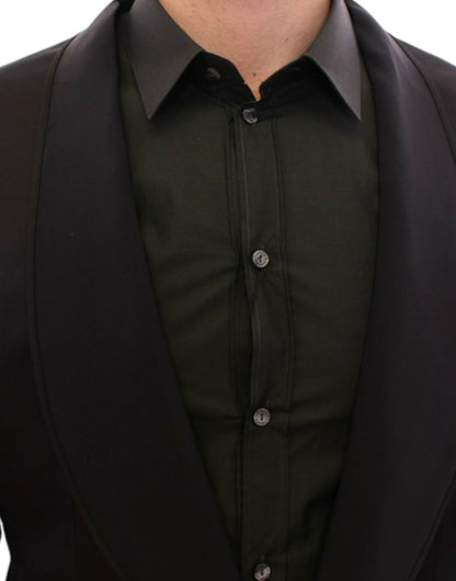 Dolce & Gabbana Elegant Black Silk Slim Fit Blazer