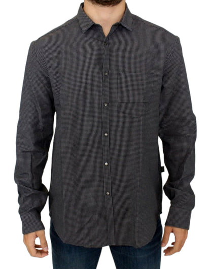 Costume National Gray linen casual shirt