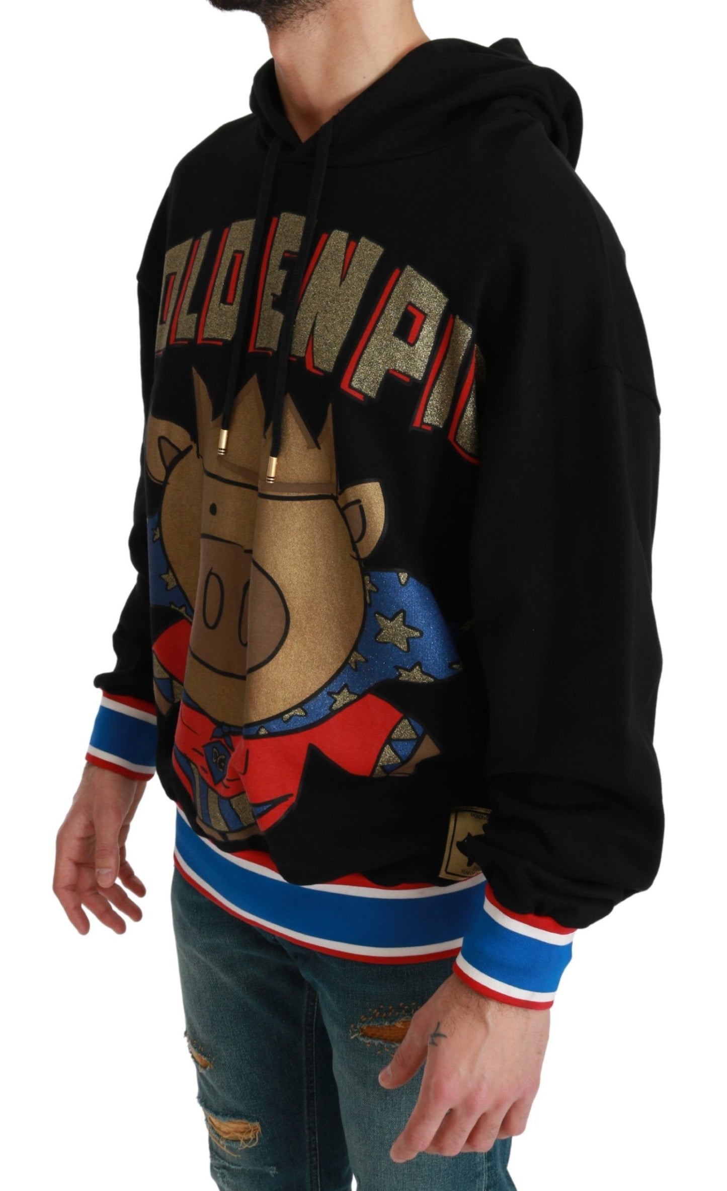 Dolce & Gabbana Black Sweater Pig of the Year Hooded