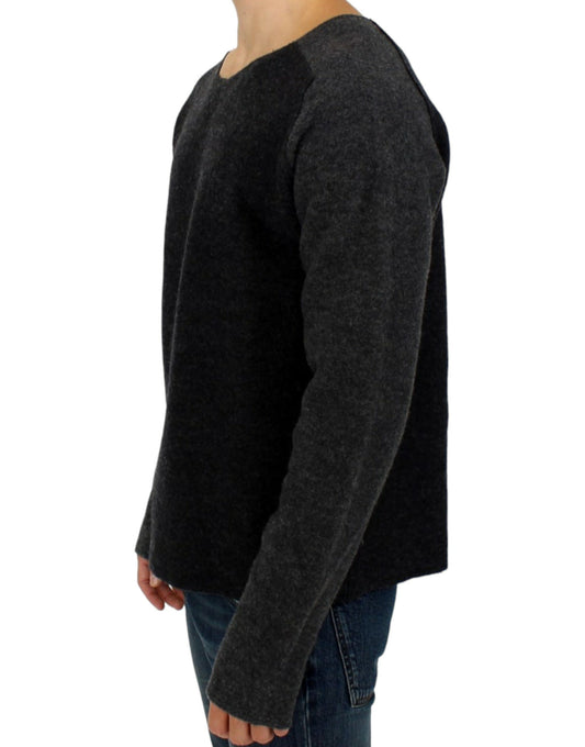 Costume National Gray wool crewneck sweater