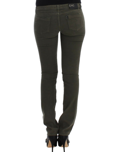 Costume National Green slim leg jeans