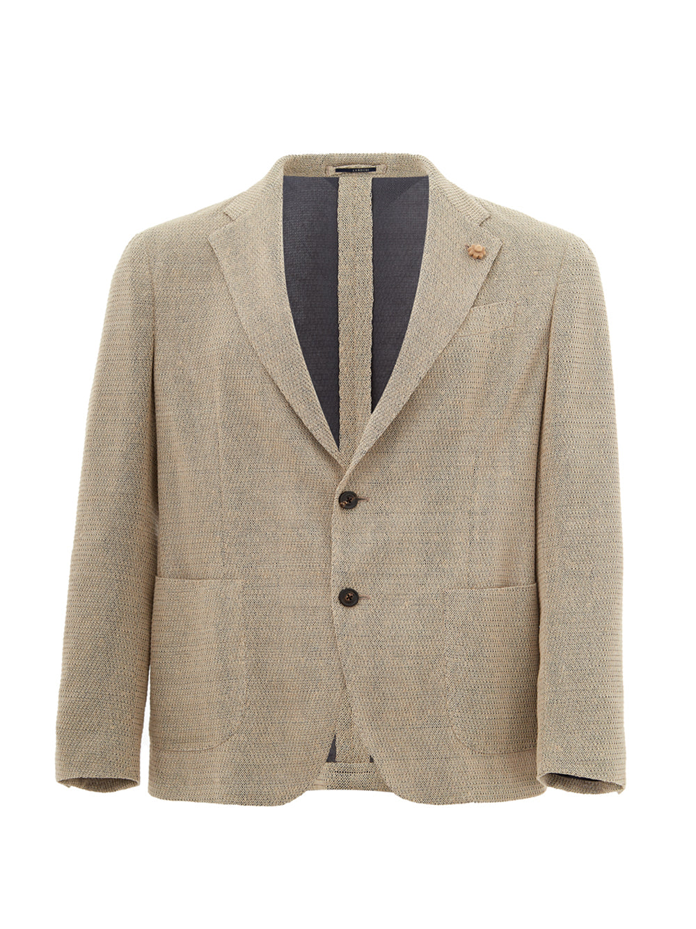 Lardini Timeless Beige Linen Deconstructed Jacket