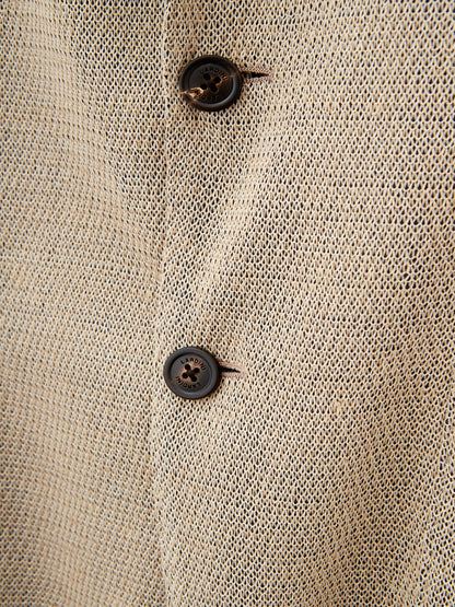 Lardini Timeless Beige Linen Deconstructed Jacket