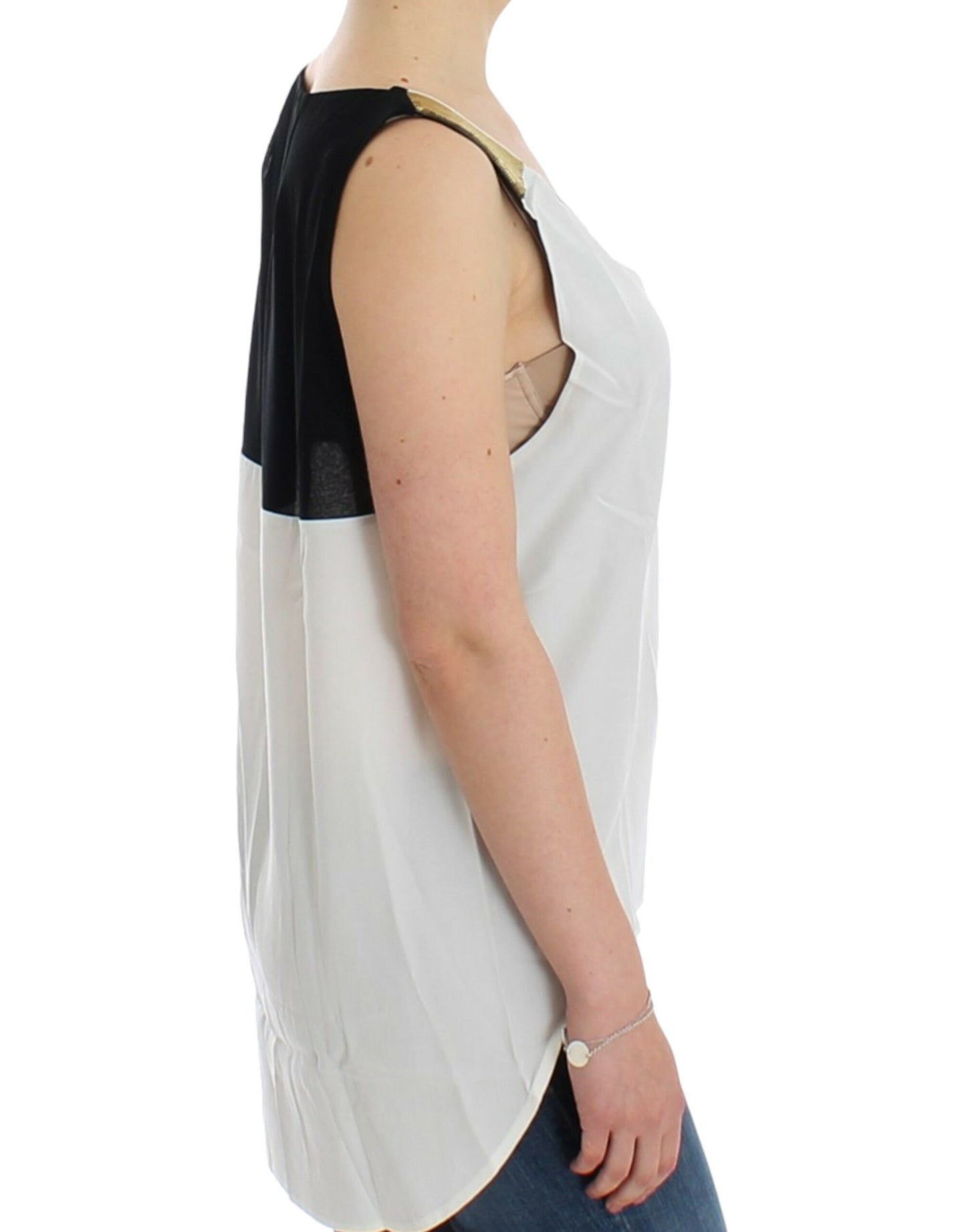 Costume National White sleeveless top