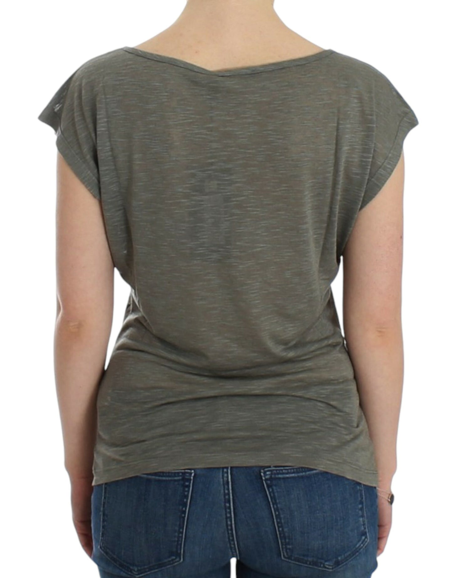 Costume National Gray print capsleeve t-shirt