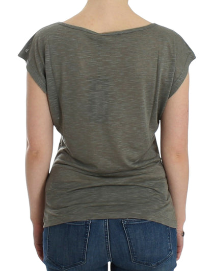 Costume National Gray print capsleeve t-shirt