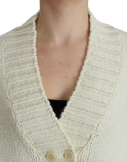 Costume National White knitted cardigan