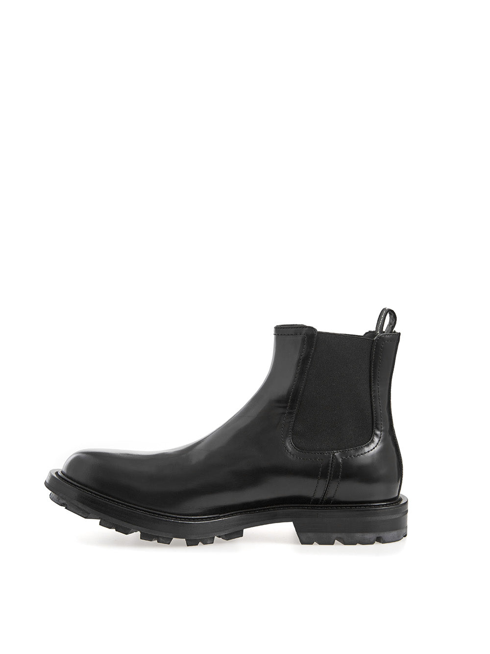 Alexander McQueen Elegant Leather Chelsea Boots in Black