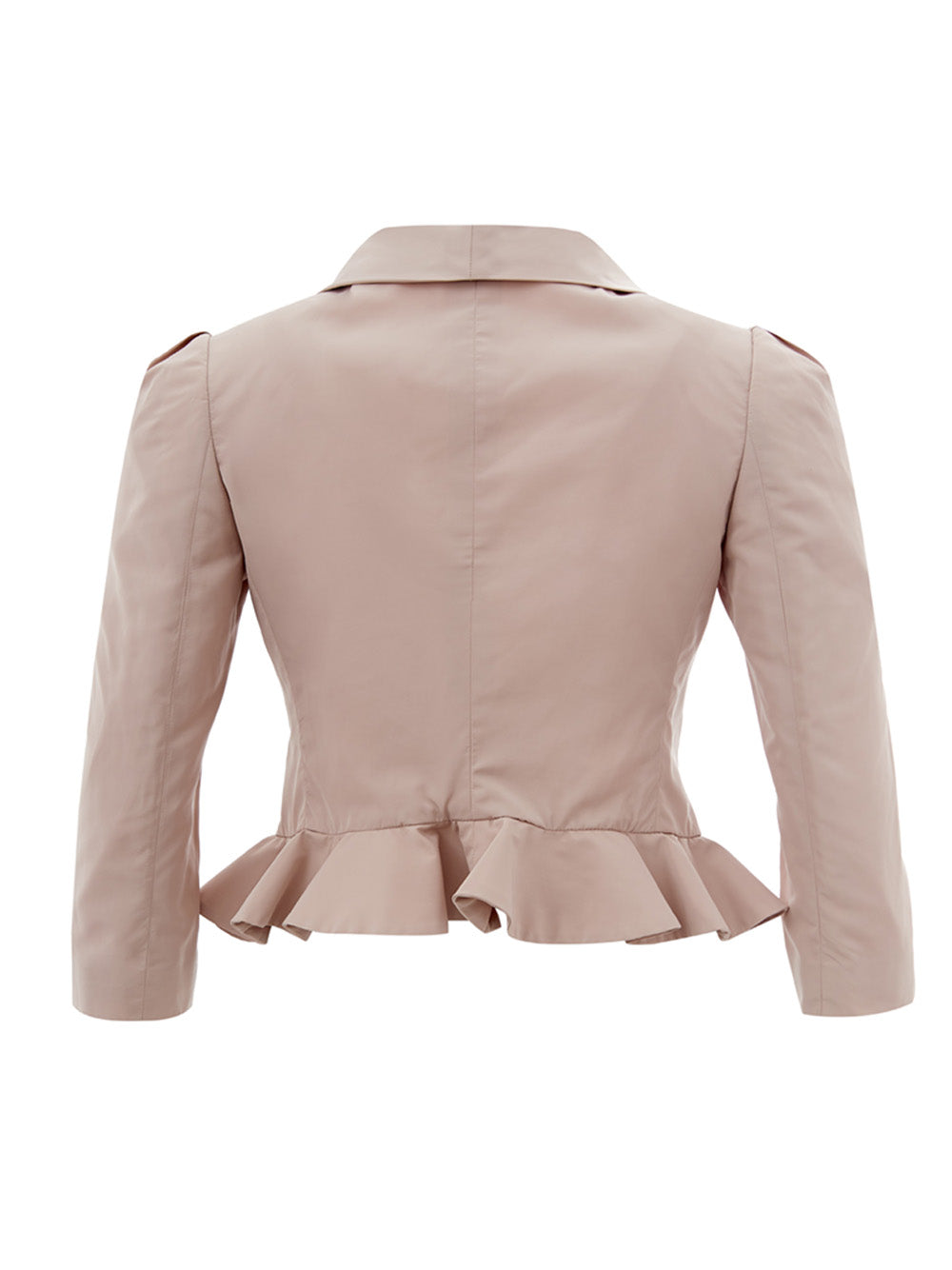 Lardini Elegant Light Pink Ruffle Jacket