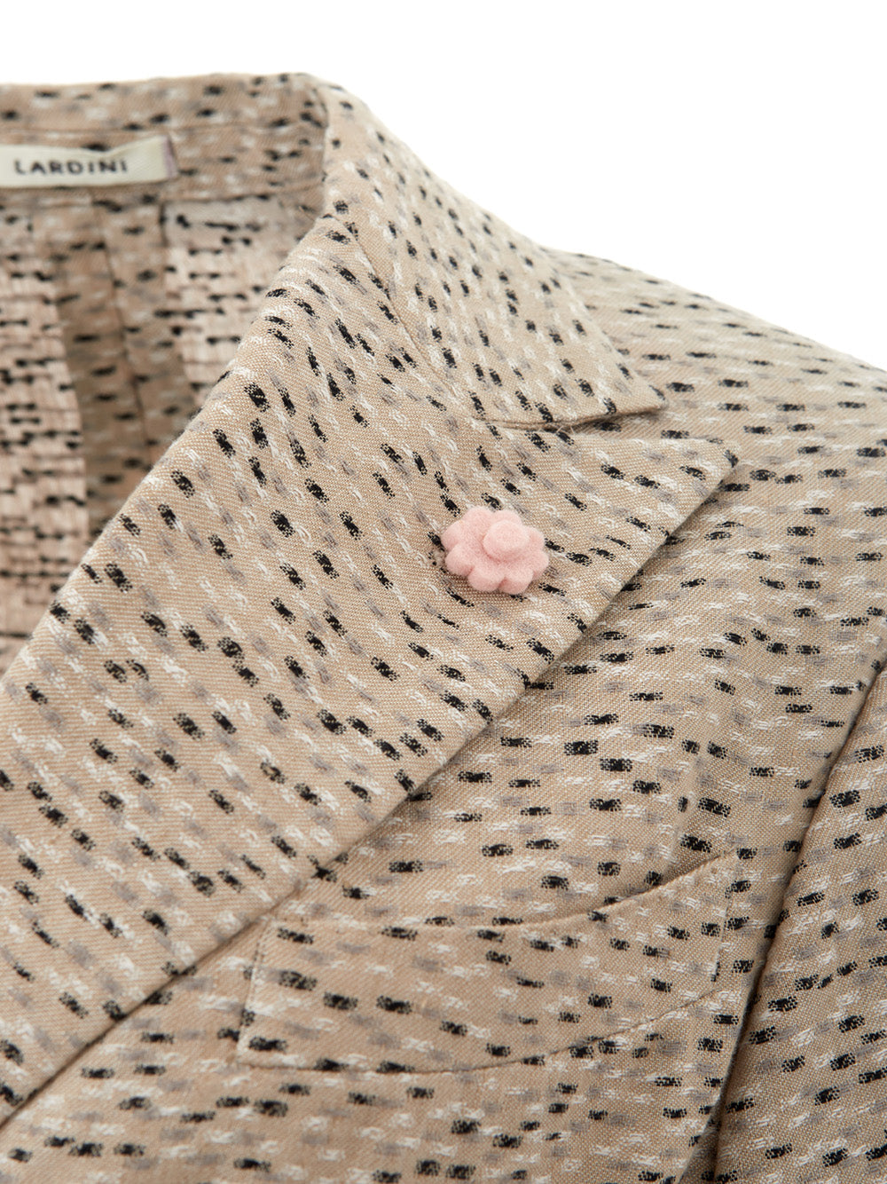 Lardini Elegant Beige Linen Jacket