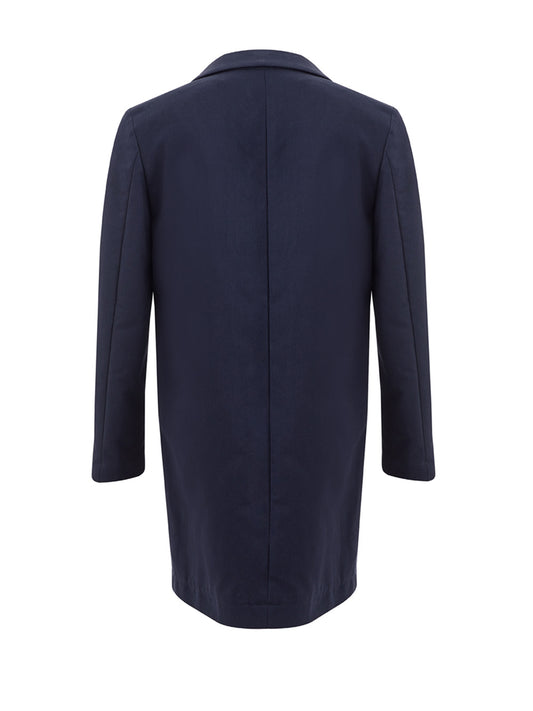 Lardini Elegant Blue Cotton Trench Jacket