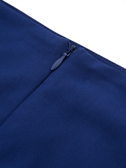 Lardini Elegant Blue Wool Pencil Skirt